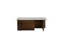 Nordure Mesa de Centro Nogal y Cristal Templado 105x65x40 cm